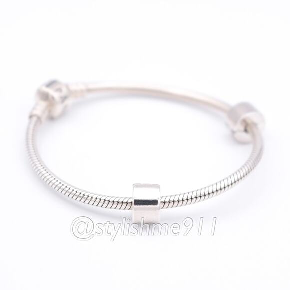 Two - Authentic PANDORA Smooth Plain Clips - 790138 - Picture 10 of 10